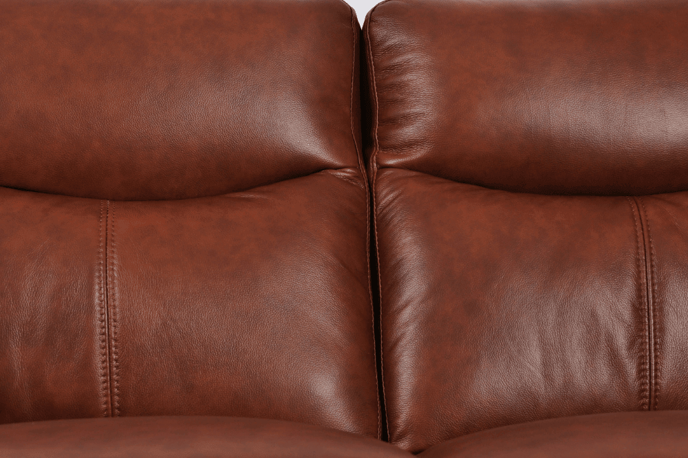 Vantage Genuine Leather Tan 2 Seater Sofa