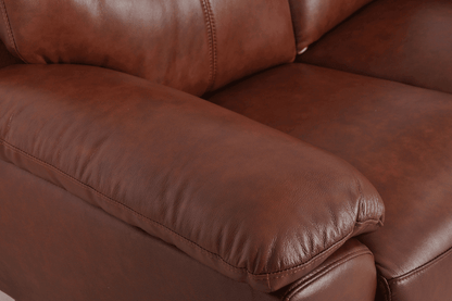 Vantage Genuine Leather Tan 2 Seater Sofa