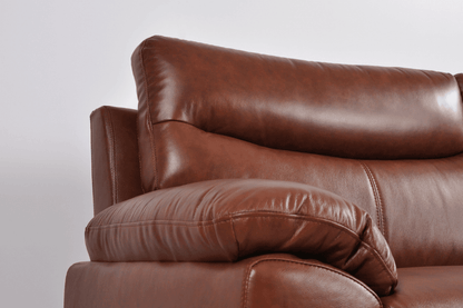 Vantage Genuine Leather Tan 2 Seater Sofa