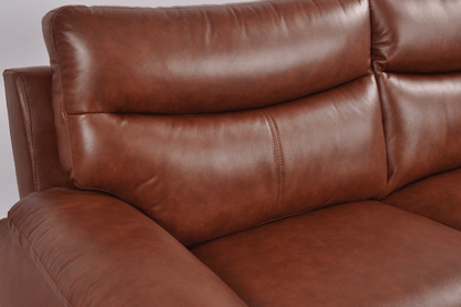 Vantage Genuine Leather Tan 2 Seater Sofa
