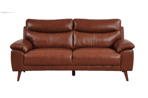 Vantage Genuine Leather Tan 3 Seater Sofa