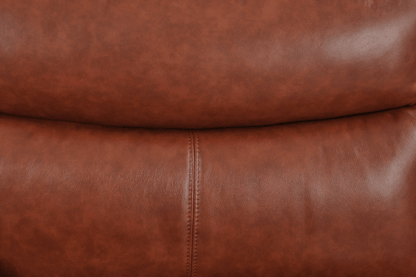 Vantage Genuine Leather Tan 3 Seater Sofa