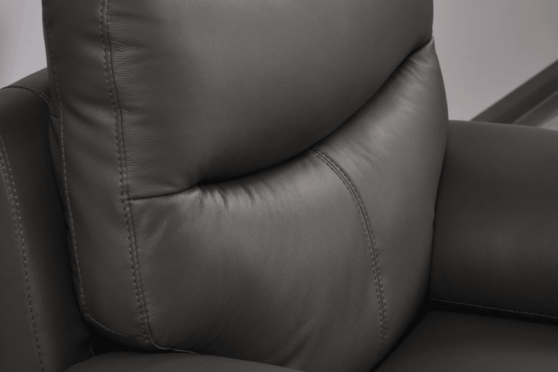 Vantage Genuine Leather Grey Armchair - Furniture Instore