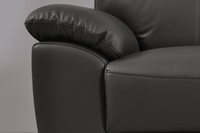 Vantage Genuine Leather Grey Armchair - Furniture Instore