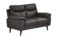 Vantage Genuine Leather Grey 2 Seater Sofa - Furniture Instore