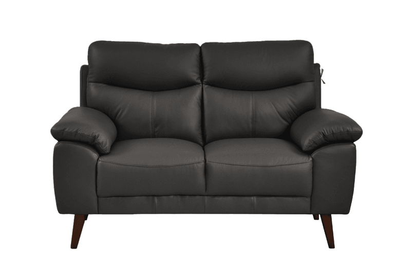 Vantage Genuine Leather Grey 2 Seater Sofa - Furniture Instore