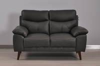 Vantage Genuine Leather Grey 2 Seater Sofa - Furniture Instore