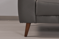 Vantage Genuine Leather Grey 2 Seater Sofa - Furniture Instore