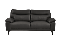 Vantage Genuine Leather Grey 3 Seater Sofa