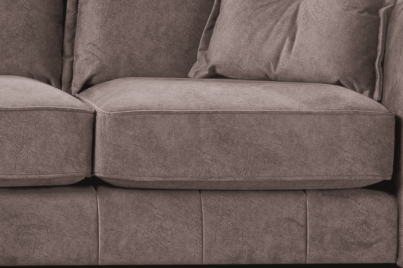 Somerford Left Hand Fabric Corner Chaise - Chocolate - Furniture Instore