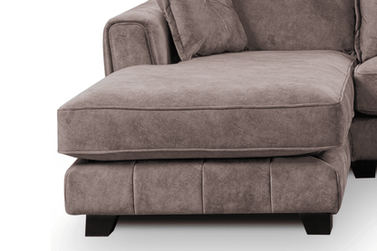 Somerford Right Hand Fabric Corner Chaise - Chocolate