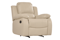Valencia Cream Leather Manual Recliner Armchair