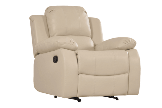 Valencia Cream Leather Manual Recliner Armchair