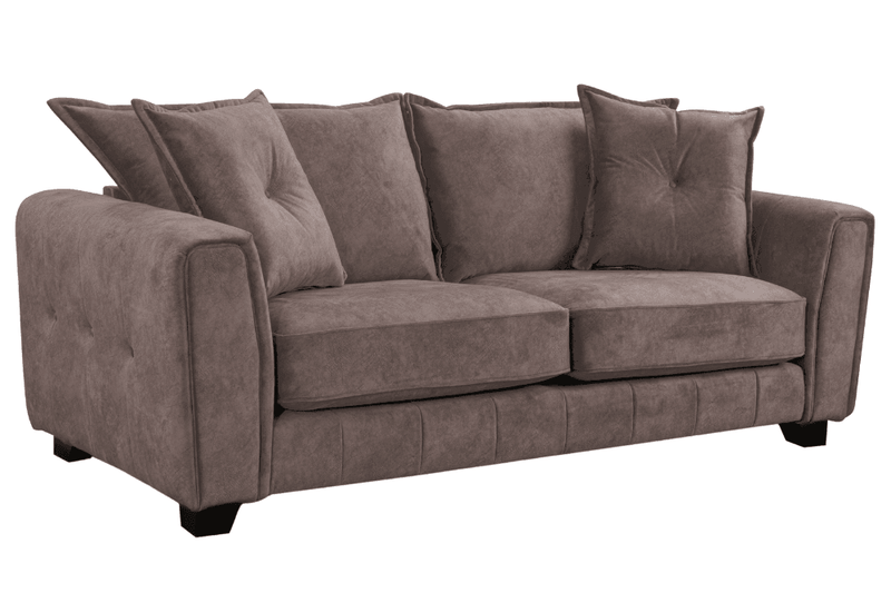 Somerford 3 Seater Chocolate Fabric Sofa - Furniture Instore