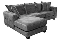 Somerford Left Hand Fabric Corner Chaise - Grey - Furniture Instore