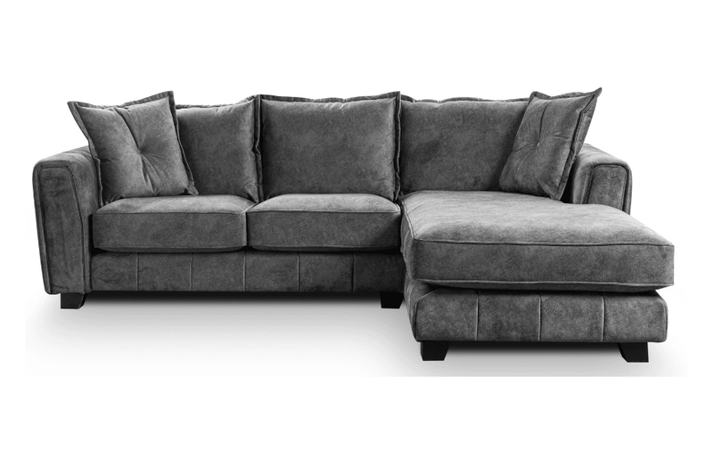 Somerford Right Hand Fabric Corner Chaise - Grey - Furniture Instore