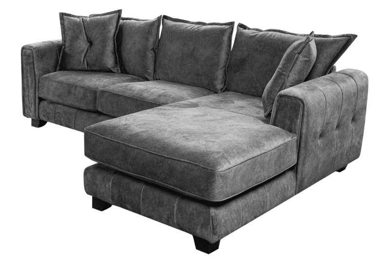 Somerford Right Hand Fabric Corner Chaise - Grey - Furniture Instore