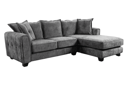 Somerford  Right Hand Fabric Corner Chaise - Grey