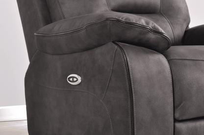 Foster Dark Grey Fabric Electric Recliner 2 Seater Sofa