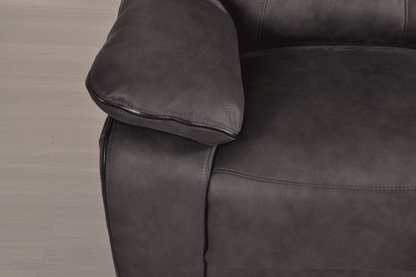 Foster Dark Grey Fabric Electric Recliner 3 Seater Sofa