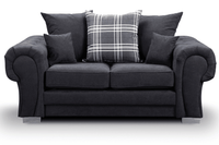 Verona Scatter Black Fabric 2 Seater Sofa
