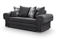 Verona Scatter Black Fabric 3 Seater Sofa - Furniture Instore