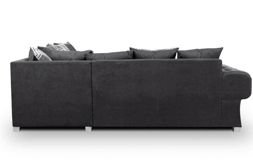 Verona Scatter Black Fabric Corner Sofa - Furniture Instore