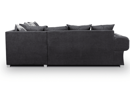 Verona Scatter Black Fabric Corner Sofa - Furniture Instore