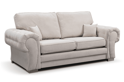 Verona High Back Cream Fabric 2 Seater Sofa