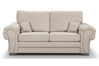 Verona High Back Cream Fabric 3 Seater Sofa