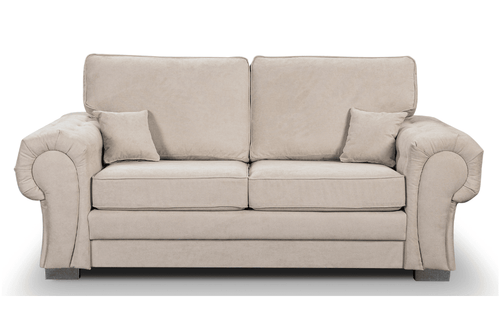 Verona High Back Cream Fabric 3 Seater Sofa