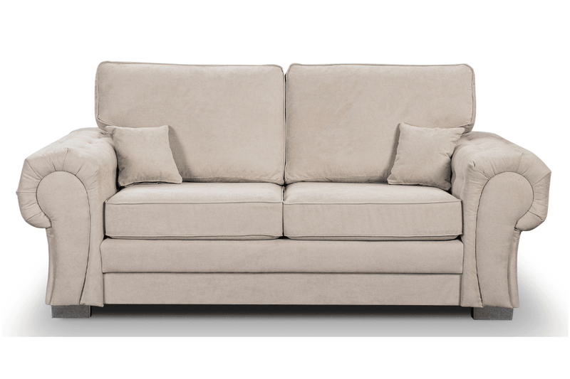 Verona High Back Cream Fabric 3 Seater Sofa - Furniture Instore