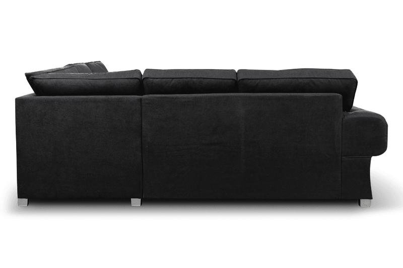 Verona High Back Black Fabric Corner - Furniture Instore