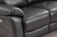 Dandrea Genuine Leather Black Electric Power Recliner 3+2+1 Seater Sofa Set - Furniture Instore