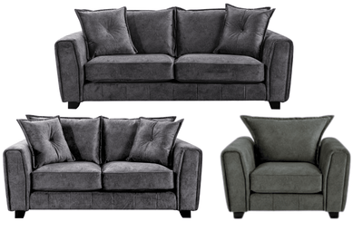 Somerford Grey Fabric 3+2+1 Seater Sofa Set