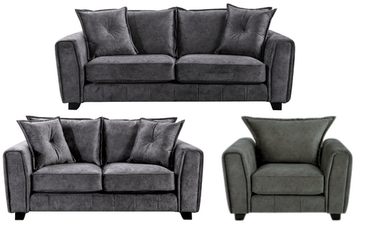 Somerford Grey Fabric 3+2+1 Seater Sofa Set