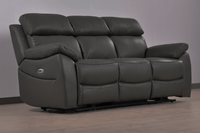 Dandrea Genuine Leather Grey Electric Power Recliner 3+2+1 Seater Sofa Set - Furniture Instore