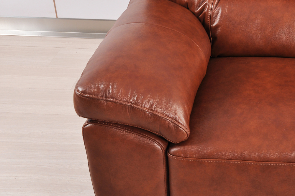 Dalmore Genuine Leather Tan 3+2+1 Seater Sofa Set