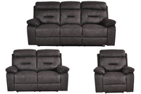 Foster Dark Grey Fabric Electric Recliner 3+2+1 Seater Sofa Set