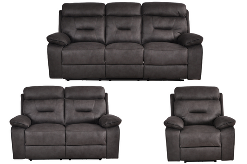 Foster Dark Grey Fabric Electric Recliner 3+2+1 Seater Sofa Set