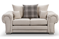 Verona Scatter Back Cream Fabric 2 Seater Sofa