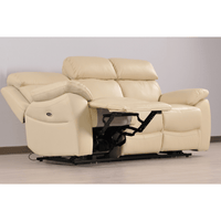Dandrea Genuine Leather Cream Electric Power Recliner 3+1+1 Seater Sofa Set - Furniture Instore