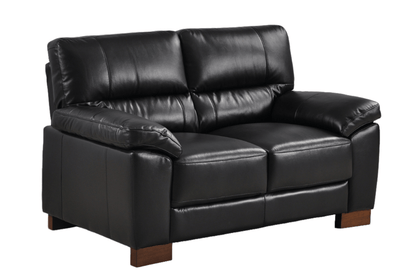 Dalmore Genuine Leather Black 3+2+1 Seater Sofa Set - Furniture Instore