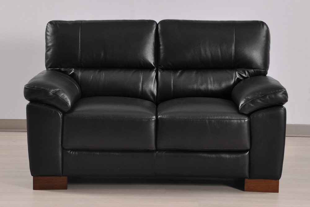 Dalmore Genuine Leather Black 3+2+1 Seater Sofa Set - Furniture Instore