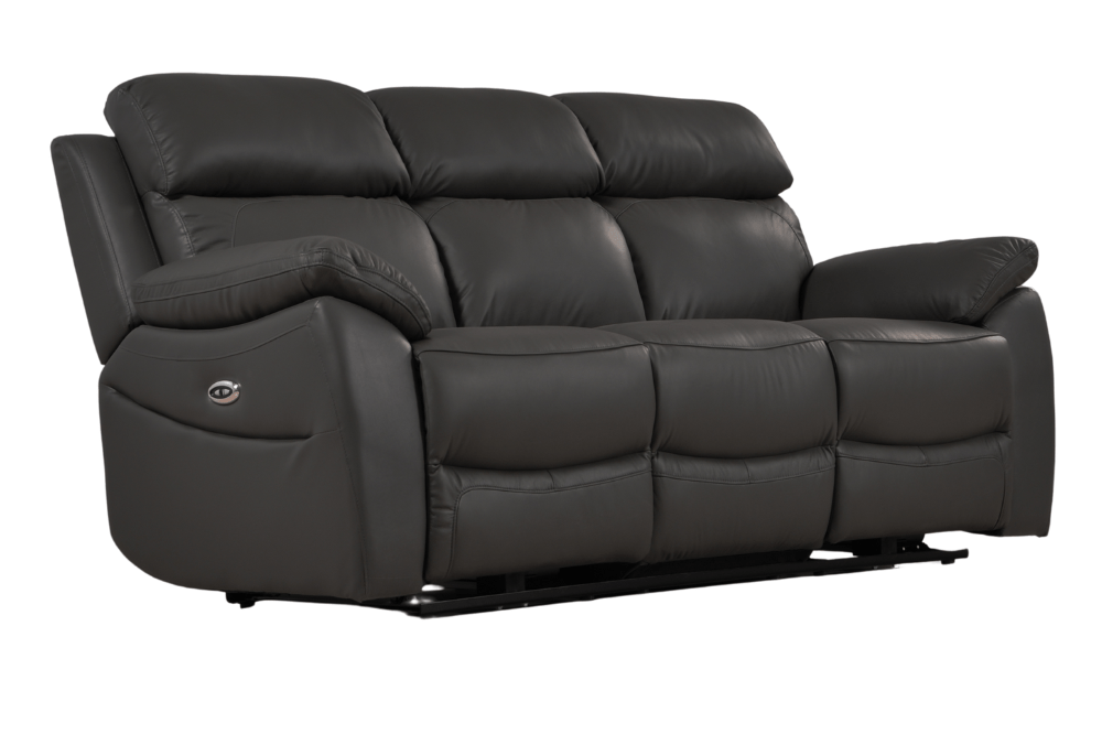 Dandrea Genuine Leather Grey Electric Power Recliner 3+2 Seater Sofa Set - Furniture Instore