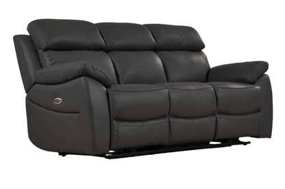 Dandrea Genuine Leather Grey Electric Power Recliner 3+2 Seater Sofa Set - Furniture Instore