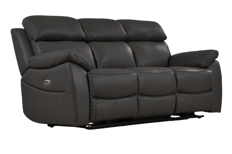 Dandrea Genuine Leather Grey Electric Power Recliner 3+2 Seater Sofa Set - Furniture Instore