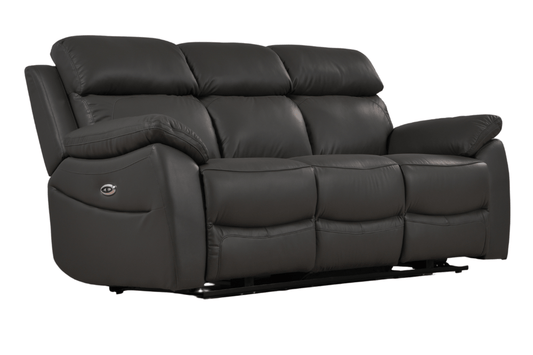 Dandrea Genuine Leather Grey Electric Power Recliner 3+1+1 Seater Sofa Set - Furniture Instore