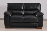 Dalmore Genuine Leather Black 2+1 Seater Sofa Set - Furniture Instore