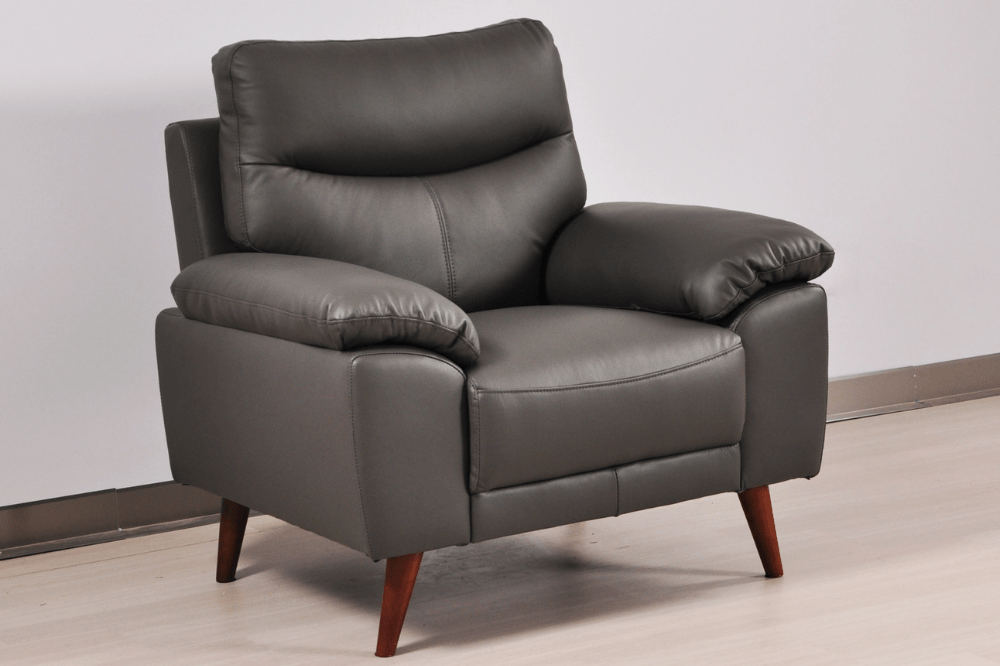 Vantage Genuine Leather Grey 3+2+1 Seater Sofa Set - Furniture Instore